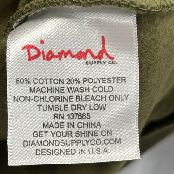 DIAMOND SUPPLY CO. WOMEN’S OLIVE CREWNECK SWEATSHIRT — Medium - NWT - Picture 5 of 5